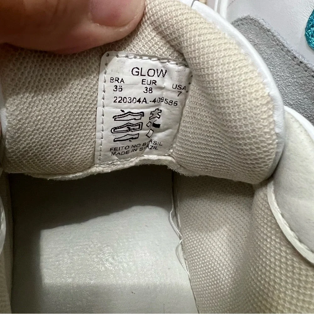 MARK JENKINS Leather Glow Sneakers Size 7